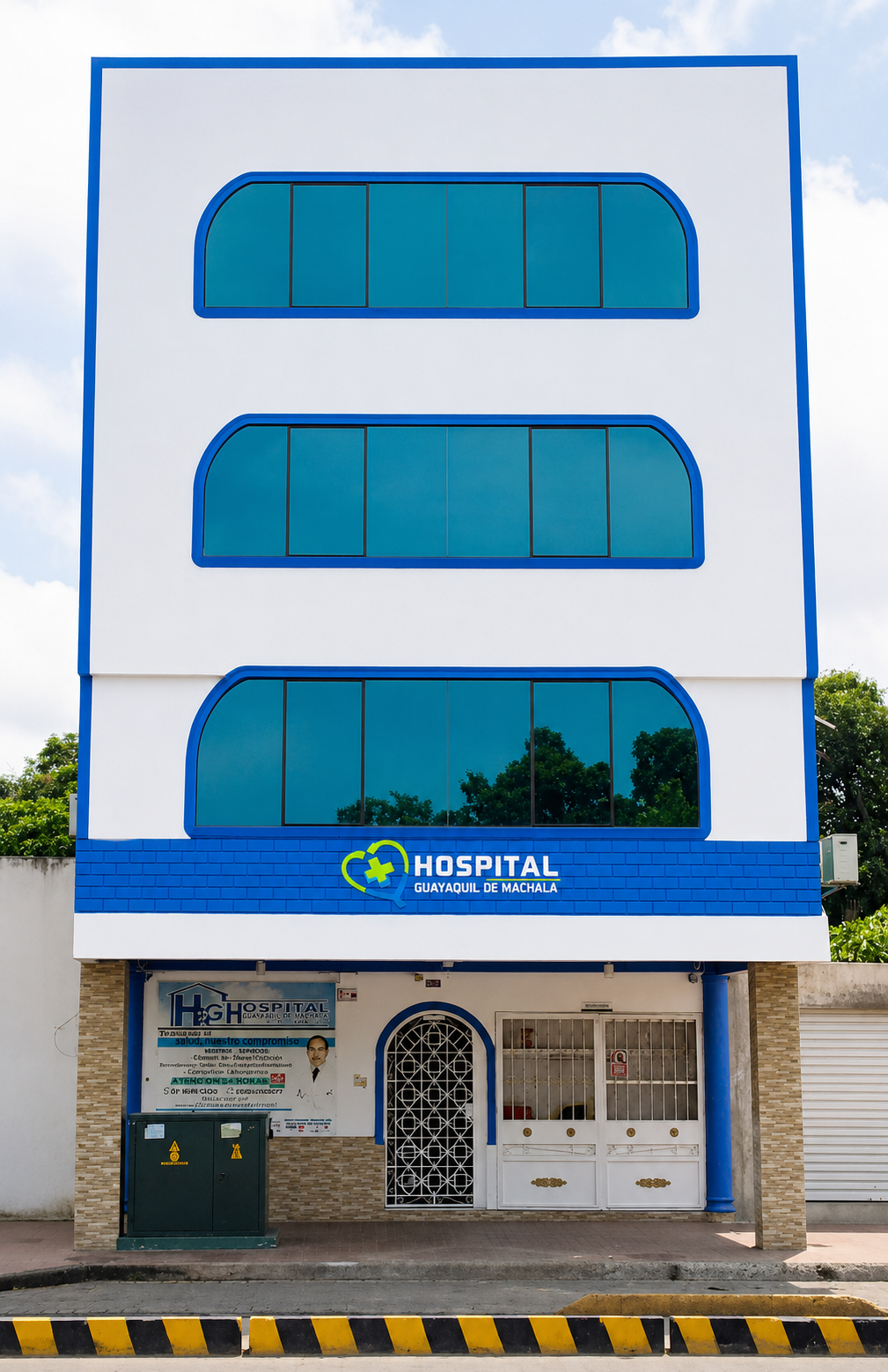 Fachada del Hospital Guayaquil de Machala