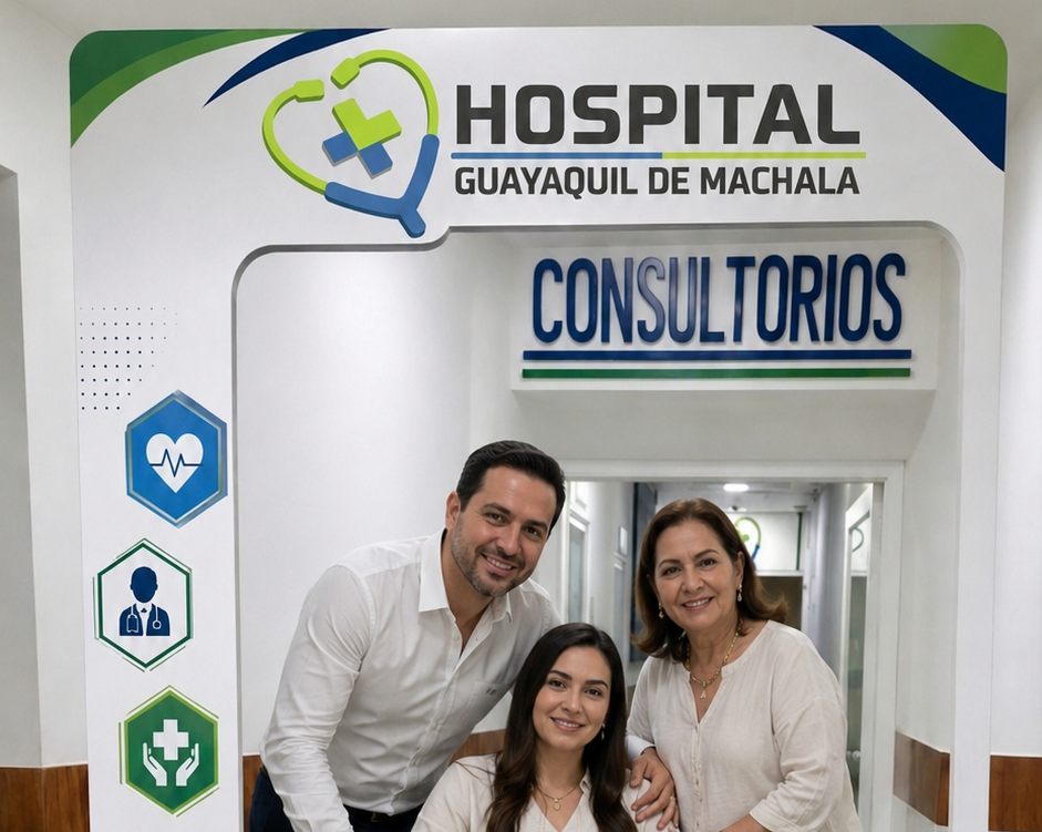 Gabriela, paciente de 28 a&ntilde;os, en el Hospital Guayaquil de Machala